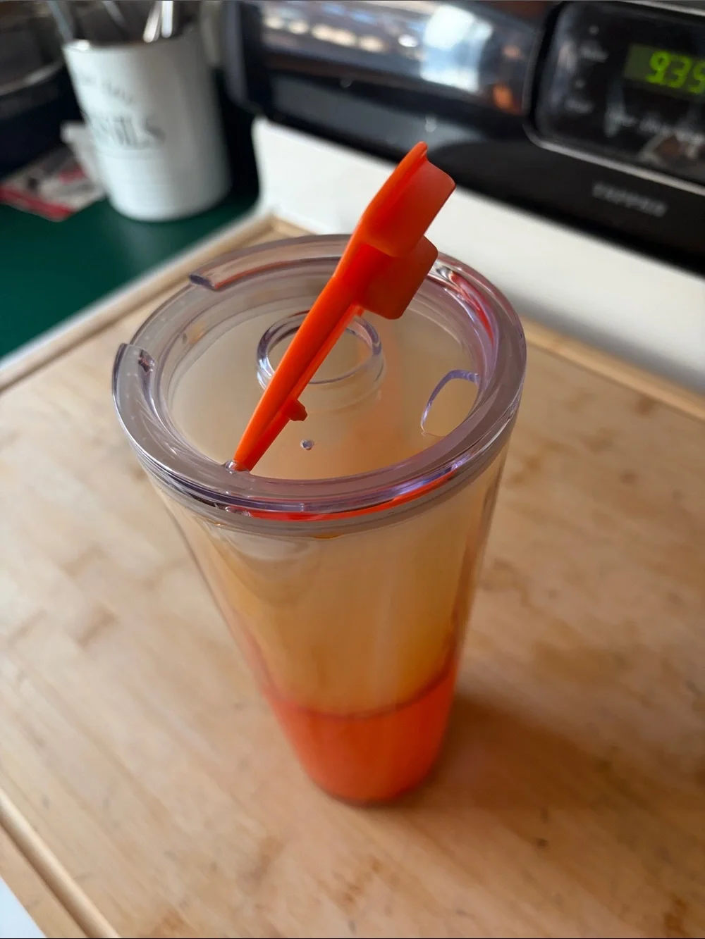 Halloween Orange Double-Wall Travel Tumbler with Lid -